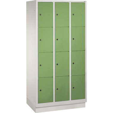 C+P Fächerschrank 8020304S10049 m. Sockel 12Fächer lgr/rgn