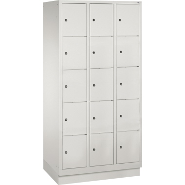 C+P Fächerschrank 8020305S10000 m. Sockel 15Fächer lgr/lgr