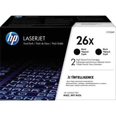 HP Toner CF226XD 26X 9.000Seiten schwarz 2 Stück