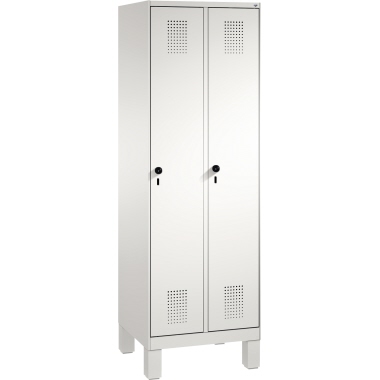 C+P Umkleidespind 4901020S10012 Füße 2Abteile lgr/lgr