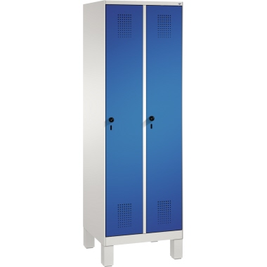 C+P Umkleidespind 4901020S10022 Füße 2Abteile lgr/lbl