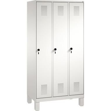 C+P Umkleidespind 4901030S10013 Füße 3Abteile lgr/lgr