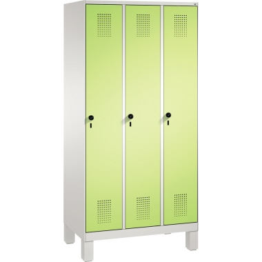C+P Umkleidespind 4901030S10128 Füße 3Abteile lgr/vgn