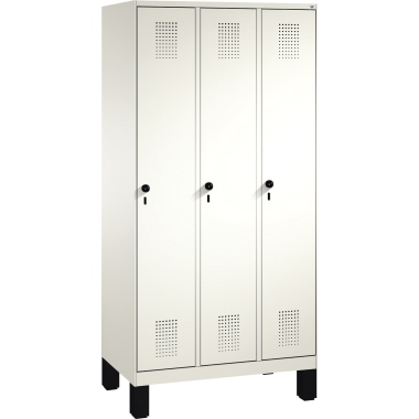 C+P Umkleidespind 4901030S10127 Füße 3Abteile rws/rws