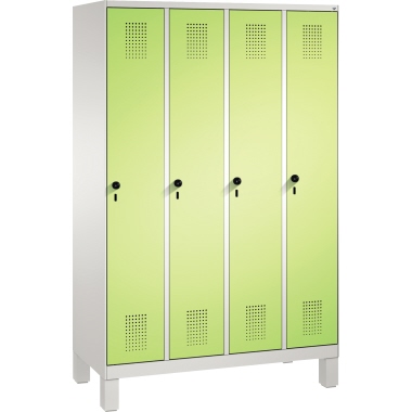 C+P Umkleidespind 4901040S10279 Füße 4Abteile lgr/vgn