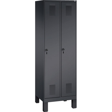 C+P Umkleidespind 4901020S10054 Füße 2Abteile sgr/sgr