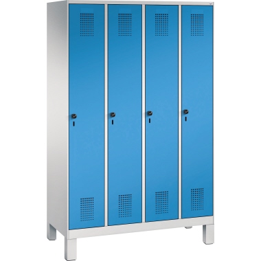 C+P Umkleidespind 4901040S10108 Füße 4Abteile lgr/lbl
