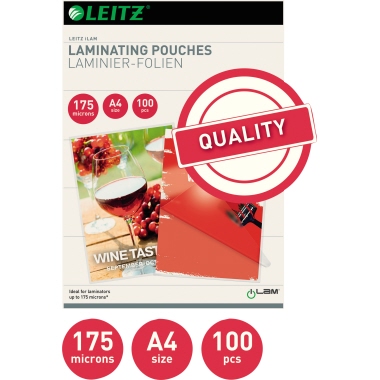 Leitz Laminierfolie 16933 DIN A4 175mic 100 Stück