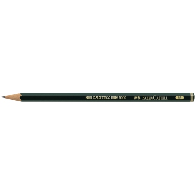 Faber-Castell Bleistift CASTELL 9000 119006 6B dunkelgrün