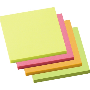 Soennecken Haftnotiz 5836 75x75mm neonfarben 4x100Blatt 4 Stück