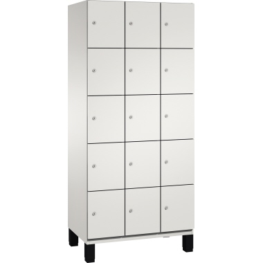 C+P Fächerschrank 4510430S10018 Füße 15Fächer B900mm lgr/lgr