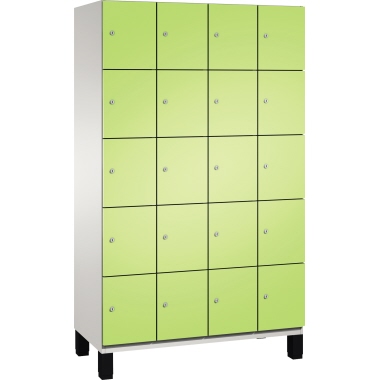 C+P Fächerschrank 4510440S10021 Füße 20Fächer B1200mm lgr/vgn