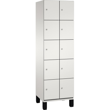 C+P Fächerschrank 4510420S10018 Füße 10Fächer B600mm lgr/lgr
