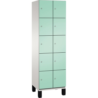 C+P Fächerschrank 4510420S10019 Füße 10Fächer B600mm lgr/lgn