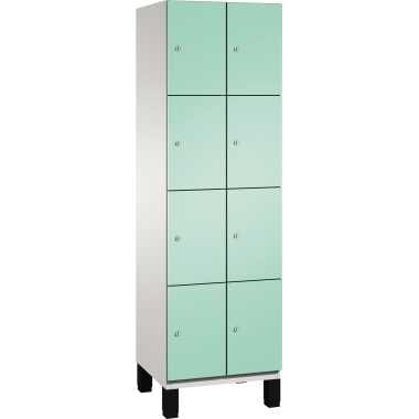 C+P Fächerschrank 4510320S10018 Füße 8Fächer B600mm lgr/lgn