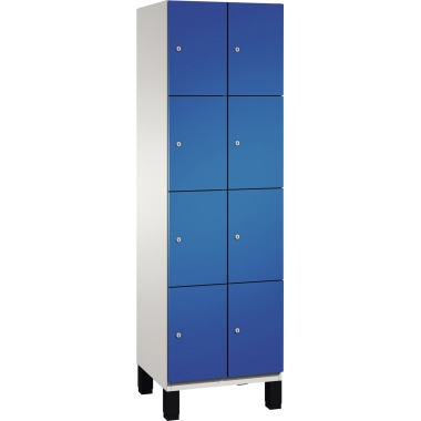 C+P Fächerschrank 4510320S10019 Füße 8Fächer B600mm lgr/ebl