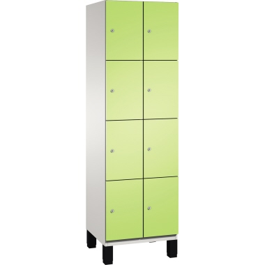 C+P Fächerschrank 4510320S10020 Füße 8Fächer B600mm lgr/vgn