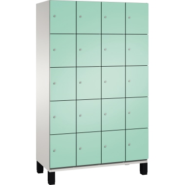 C+P Fächerschrank 4510440S10019 Füße 20Fächer B1200mm lgr/lgn