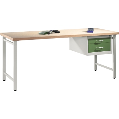 C+P Werkbank 450302S10045 1SchublBl. 835x2000x700mm lgr/rgn