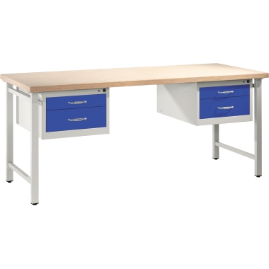 C+P Werkbank 450312S10000 2SchublBl. 835x2000x700mm lgr/ebl