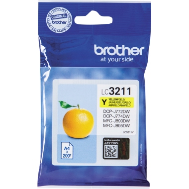 Brother Tintenpatrone LC3211Y gelb