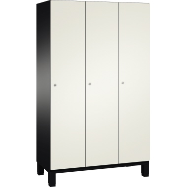 C+P Umkleidespind 4510032S10014 Füße 3Abteile B1200mm sgr/rws