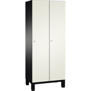 C+P Umkleidespind 4510022S10030 Füße 2Abteile B800mm sgr/rws