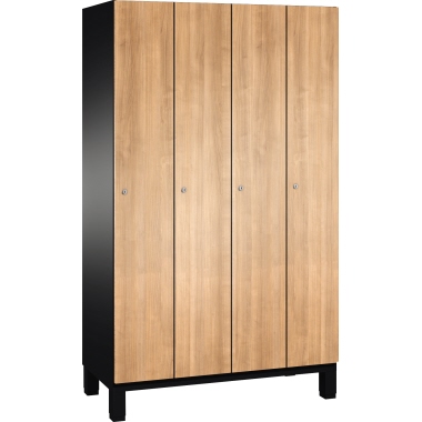 C+P Umkleidespind 4510040S10009 Füße 4Abteile B1200mm sgr/ki