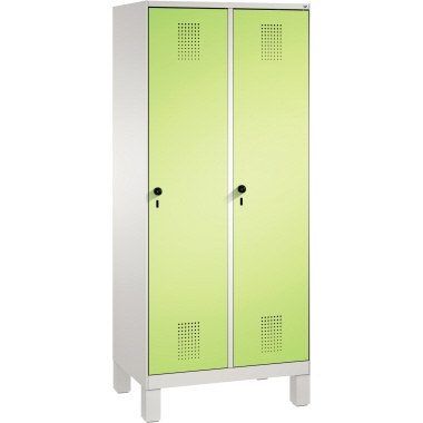 C+P Umkleidespind 4901022S10109 Füße 2Abteile B800mm lgr/vgn