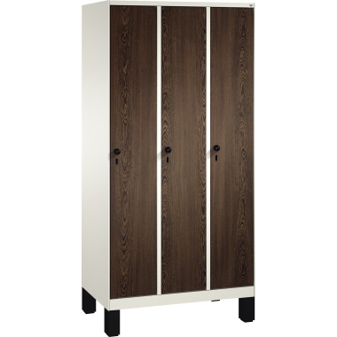 C+P Umkleidespind 4901030S10405 Füße 3Abteile B900mm rws/we