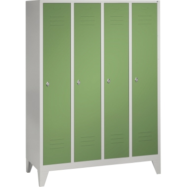 C+P Umkleidespind 801042S10044 Füße 4Abteile B1590mm lgr/rgn