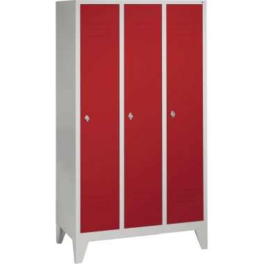 C+P Umkleidespind 801032S10012 Füße 3Abteile B1200mm lgr/rrt