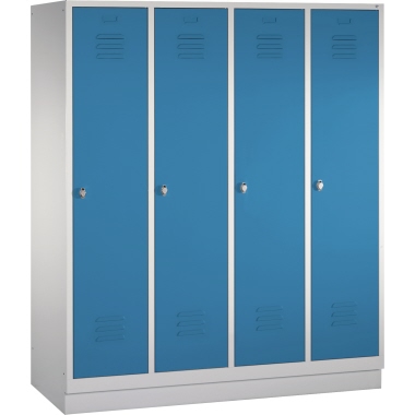 C+P Umkleidespind 802042S10001 Sockel 4Abteile B1590mm lgr/lbl
