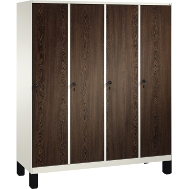 C+P Umkleidespind 4901042S10140 Füße 4Abteile B1600mm rws/we
