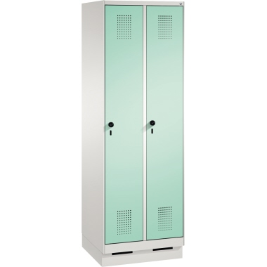 C+P Umkleidespind 4902020S10237 Sockel 2Abteile B600mm lgr/lgn