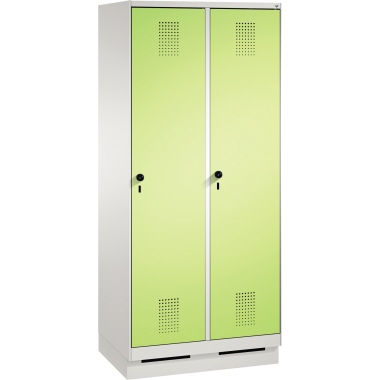 C+P Umkleidespind 4902022S10049 Sockel 2Abteile B800mm lgr/vgn