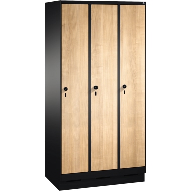 C+P Umkleidespind 4902030S10248 Sockel 3Abteile B900mm sgr/ki
