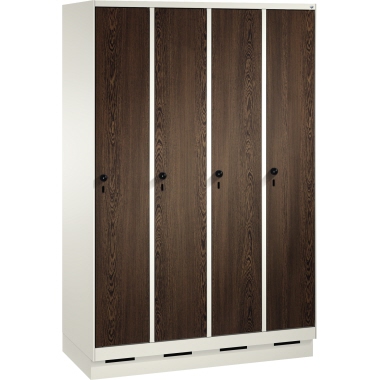 C+P Umkleidespind 4902040S10245 Sockel 4Abteile B1200mm rws/we