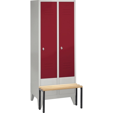 C+P Umkleidespind 803022S10001 Sitzbank 2Abteile B810mm lgr/rrt