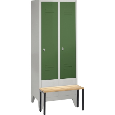 C+P Umkleidespind 803022S10005 Sitzbank 2Abteile B810mm lgr/rgn