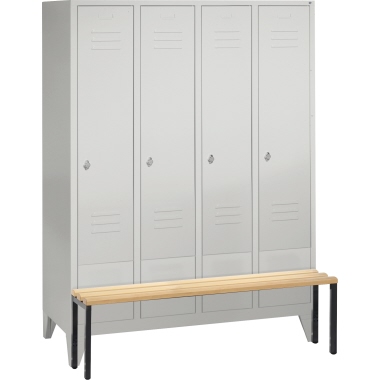 C+P Umkleidespind 803042S10008 Sitzbank 4Abteile B1590mm lgr/lgr