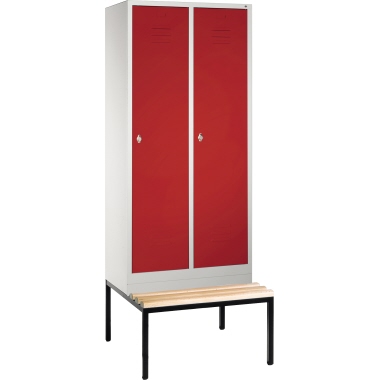 C+P Umkleidespind 805022S10012 Sitzbank 2Abteile B810mm lgr/rrt