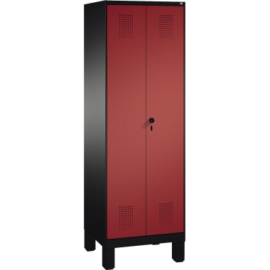 C+P Doppelspind 4901220S10002 Füße 2Abteile B600mm sgr/rrt