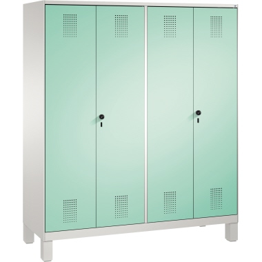 C+P Doppelspind 4901242S10062 Füße 4Abteile B1600mm lgr/lgn