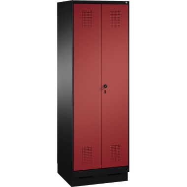 C+P Doppelspind 4902220S10026 Sockel 2Abteile B600mm sgr/rrt