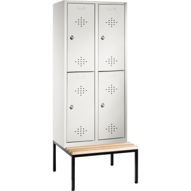 C+P Doppelspind 835022S10019 Sitzbank 4Fächer B810mm lgr/lgr