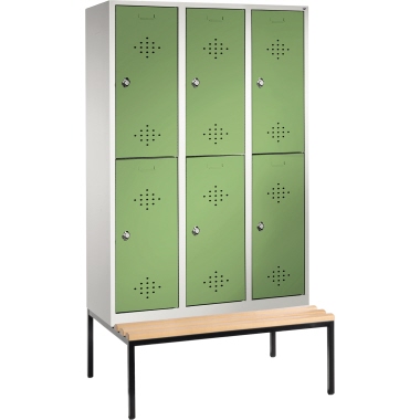 C+P Doppelspind 835032S10049 Sitzbank 6Fächer B1200mm lgr/rgn