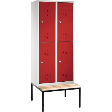 C+P Doppelspind 835022S10024 Sitzbank 4Fächer B810mm lgr/rrt