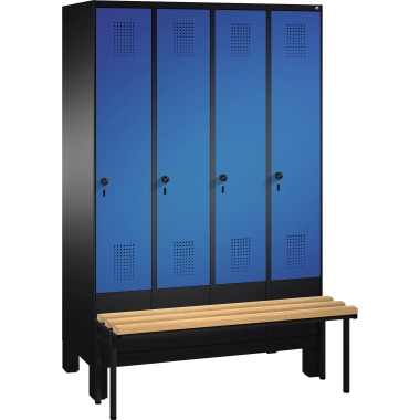 C+P Umkleidespind 4903040S10026 Sitzbank 4Abteile B1200mm sgr/ebl