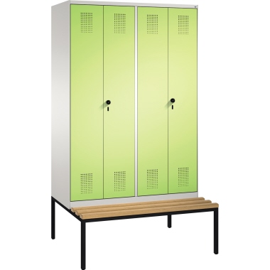 C+P Doppelspind 4905240S10107 Sitzbank 4Abteile B1200mm lgr/vgn